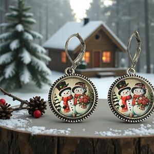 Festive Snowman Earrings